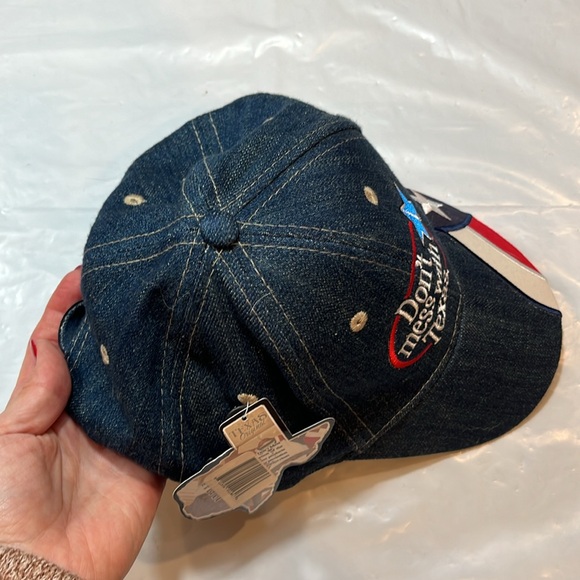 Don’t Mess With Texas new blue DENIM JEAN HAT Billed Cap Adjustable  WHITE BLUE - Picture 6 of 12
